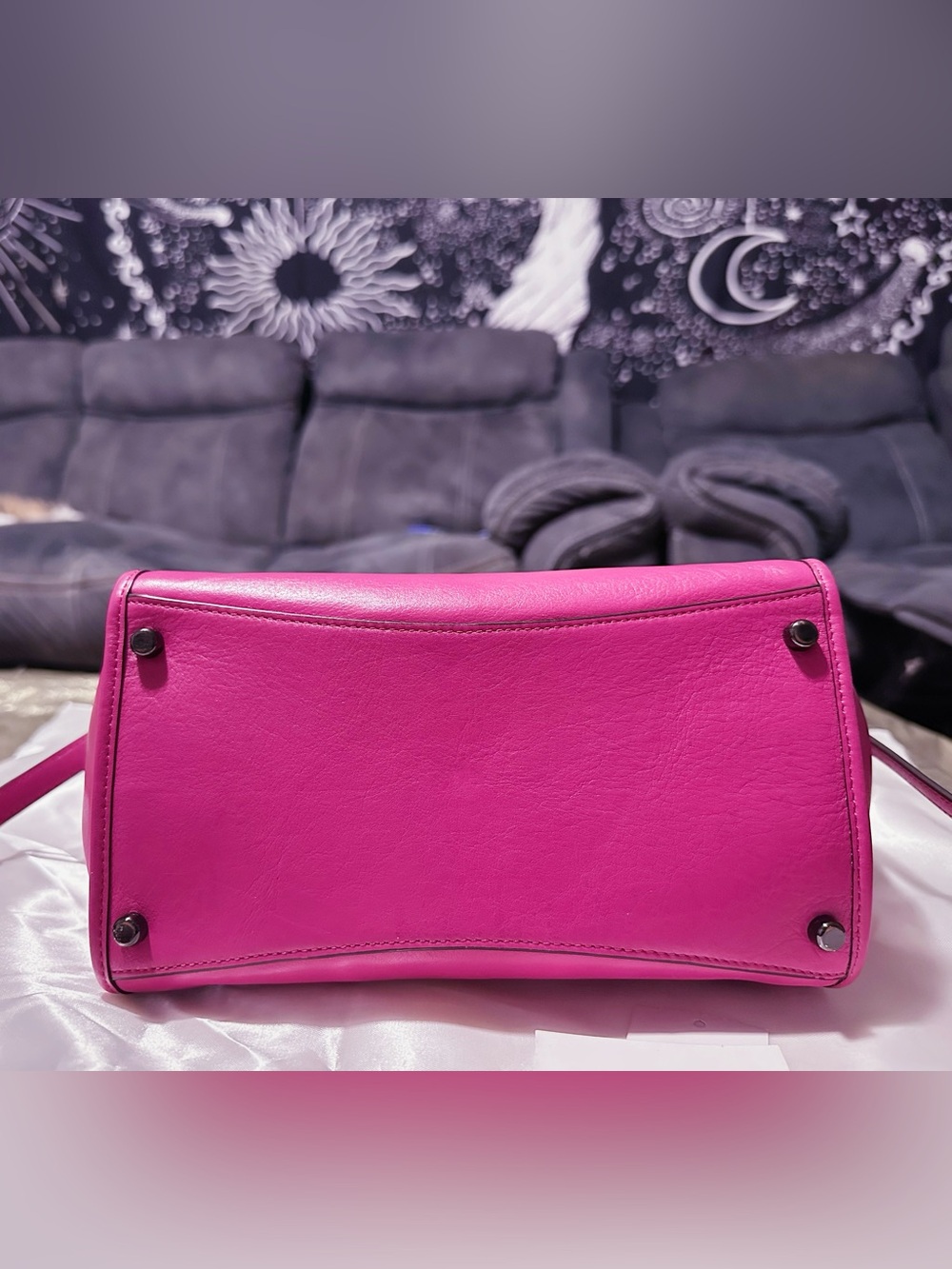 COACH Y2K soho shoulder bag Hot Pink Leather Tote with Heart Charm - Picture 13 of 17